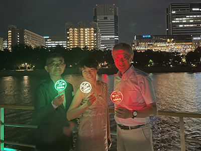 納涼夜間例会の様子