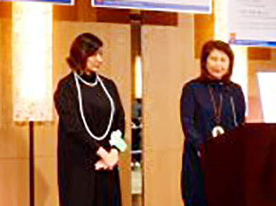 東京グローバルロータリークラブの宇佐美副会長と宮脇親睦委員長