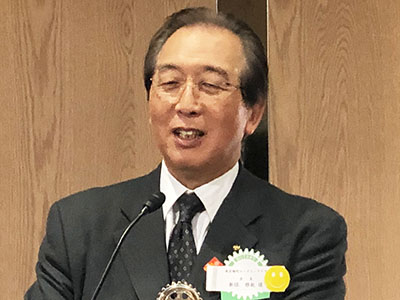 東京麹町ロータリークラブの新保会長