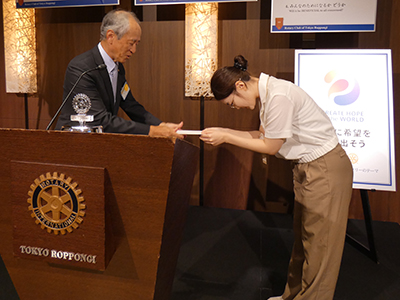 米山奨学生、金秀彬（キムスビン）さん