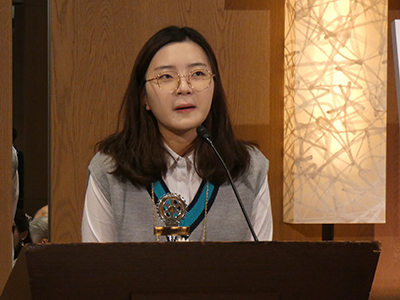 米山奨学生、金秀彬（キムスビン）さん